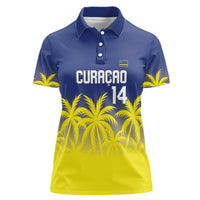 Custom Baseball Curacao Women Polo Shirt 2025 Korsou de Palmbomen - Wonder Print Shop