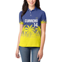Custom Baseball Curacao Women Polo Shirt 2025 Korsou de Palmbomen - Wonder Print Shop