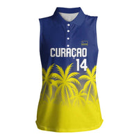Custom Baseball Curacao Women Sleeveless Polo Shirt 2025 Korsou de Palmbomen - Wonder Print Shop