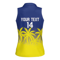 Custom Baseball Curacao Women Sleeveless Polo Shirt 2025 Korsou de Palmbomen - Wonder Print Shop
