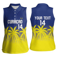 Custom Baseball Curacao Women Sleeveless Polo Shirt 2025 Korsou de Palmbomen - Wonder Print Shop