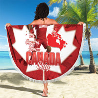 Canada Day Proud 2026 Beach Blanket Canadian Moose Soccer Is Coming Home