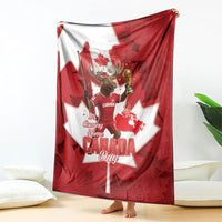 Canada Day Proud 2026 Blanket Canadian Moose Soccer Is Coming Home