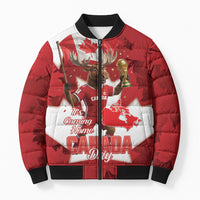 Canada Day Proud 2026 Bomber Puffer Jacket Canadian Moose Soccer Is Coming Home