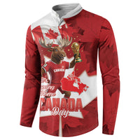 Canada Day Proud 2026 Button Sweatshirt Canadian Moose Soccer Is Coming Home