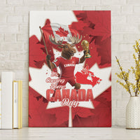 Canada Day Proud 2026 Canvas Wall Art Canadian Moose Soccer Is Coming Home