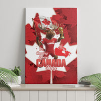 Canada Day Proud 2026 Canvas Wall Art Canadian Moose Soccer Is Coming Home