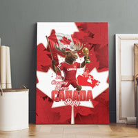 Canada Day Proud 2026 Canvas Wall Art Canadian Moose Soccer Is Coming Home