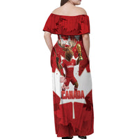 Canada Day Proud 2026 Off Shoulder Maxi Dress Canadian Moose Soccer Is Coming Home