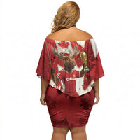 Canada Day Proud 2026 Off Shoulder Short Dress Canadian Moose Soccer Is Coming Home
