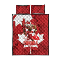 Canada Day Proud 2026 Quilt Bed Set Canadian Moose Soccer Is Coming Home