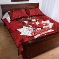 Canada Day Proud 2026 Quilt Bed Set Canadian Moose Soccer Is Coming Home
