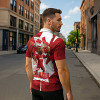 Canada Day Proud 2026 Zipper Polo Shirt Canadian Moose Soccer Is Coming Home