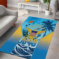 US Virgin Islands Independence Day Area Rug 1848 Proud Palm Tropical Style