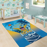 US Virgin Islands Independence Day Area Rug 1848 Proud Palm Tropical Style