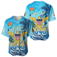 US Virgin Islands Independence Day Personalized Baseball Jersey 1848 Proud Palm Tropical Style