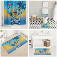 US Virgin Islands Independence Day Bathroom Set 1848 Proud Palm Tropical Style