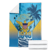 US Virgin Islands Independence Day Blanket 1848 Proud Palm Tropical Style
