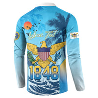 US Virgin Islands Independence Day Personalized Button Sweatshirt 1848 Proud Palm Tropical Style