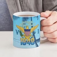 US Virgin Islands Independence Day Personalized Ceramic Mug 1848 Proud Palm Tropical Style