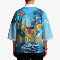 US Virgin Islands Independence Day Personalized Kimono 1848 Proud Palm Tropical Style