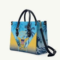 US Virgin Islands Independence Day Leather Bag 1848 Proud Palm Tropical Style