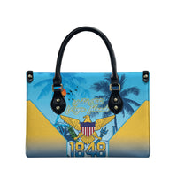 US Virgin Islands Independence Day Leather Bag 1848 Proud Palm Tropical Style