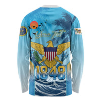 US Virgin Islands Independence Day Personalized Long Sleeve Shirt 1848 Proud Palm Tropical Style