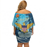 US Virgin Islands Independence Day Personalized Off Shoulder Short Dress 1848 Proud Palm Tropical Style
