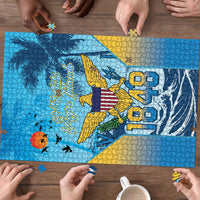 US Virgin Islands Independence Day Puzzle 1848 Proud Palm Tropical Style