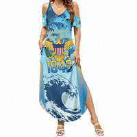 US Virgin Islands Independence Day Personalized Summer Maxi Dress 1848 Proud Palm Tropical Style