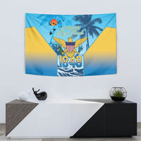 US Virgin Islands Independence Day Tapestry 1848 Proud Palm Tropical Style