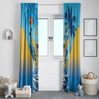 US Virgin Islands Independence Day Window Curtain 1848 Proud Palm Tropical Style