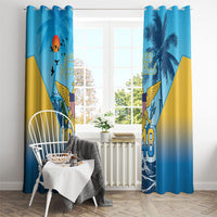 US Virgin Islands Independence Day Window Curtain 1848 Proud Palm Tropical Style