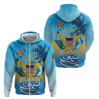 US Virgin Islands Independence Day Personalized Zip Hoodie 1848 Proud Palm Tropical Style