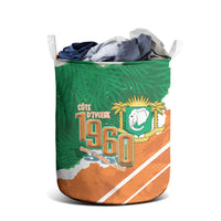Cote d'Ivoire Independence Day Laundry Basket 1960 Proud Coat Of Arms Grunge Style