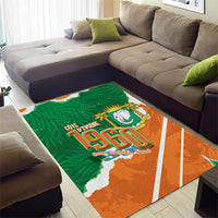Cote d'Ivoire Independence Day Area Rug 1960 Proud Coat Of Arms Grunge Style