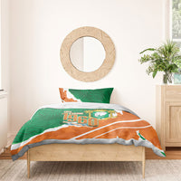 Cote d'Ivoire Independence Day Bedding Set 1960 Proud Coat Of Arms Grunge Style