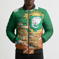 Cote d'Ivoire Independence Day Personalized Bomber Puffer Jacket 1960 Proud Coat Of Arms Grunge Style