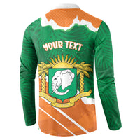 Cote d'Ivoire Independence Day Personalized Button Sweatshirt 1960 Proud Coat Of Arms Grunge Style