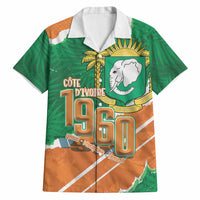 Cote d'Ivoire Independence Day Personalized Hawaiian Shirt 1960 Proud Coat Of Arms Grunge Style