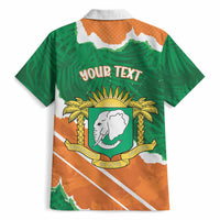 Cote d'Ivoire Independence Day Personalized Hawaiian Shirt 1960 Proud Coat Of Arms Grunge Style