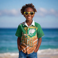 Cote d'Ivoire Independence Day Personalized Kid Hawaiian Shirt 1960 Proud Coat Of Arms Grunge Style