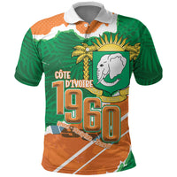 Cote d'Ivoire Independence Day Personalized Polo Shirt 1960 Proud Coat Of Arms Grunge Style
