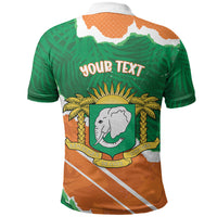 Cote d'Ivoire Independence Day Personalized Polo Shirt 1960 Proud Coat Of Arms Grunge Style
