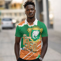 Cote d'Ivoire Independence Day Personalized Polo Shirt 1960 Proud Coat Of Arms Grunge Style