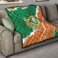 Cote d'Ivoire Independence Day Quilt 1960 Proud Coat Of Arms Grunge Style