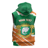 Cote d'Ivoire Independence Day Personalized Sleeveless Hoodie 1960 Proud Coat Of Arms Grunge Style