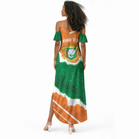 Cote d'Ivoire Independence Day Personalized Summer Maxi Dress 1960 Proud Coat Of Arms Grunge Style