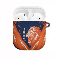 Custom Netherlands 2026 Football AirPods Case Go Oranje Majestic Lion